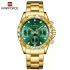 Naviforce NF9193 luxury China men quartz watch stylish Stainless steel band 3 dials week display character business wristwatch